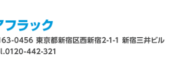 アフラック 163-0456 東京都新宿区西新宿2-1-1 新宿三井ビル  Tel.0120-442-321